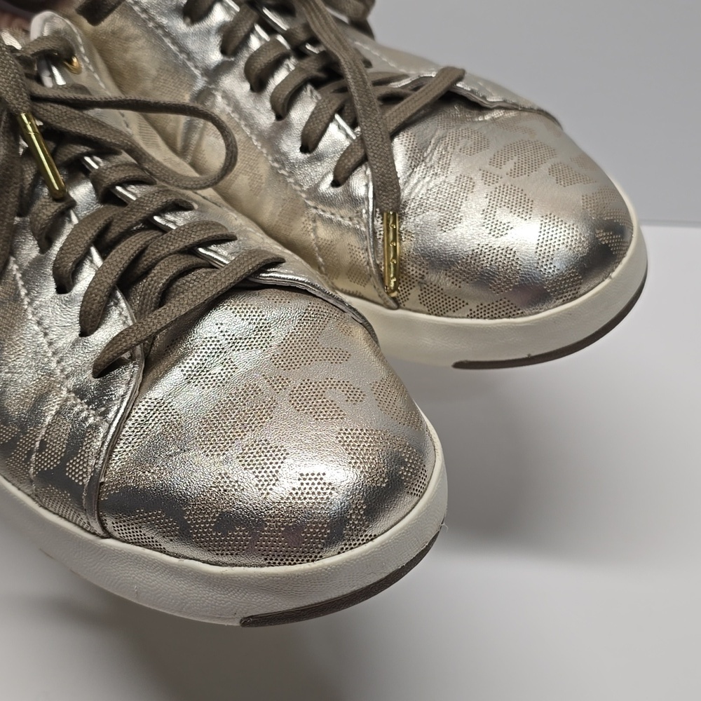{Cole Haan} Women's Leopard Metallic Gold GrandPro Sseries Sneakers - Size 9B - Picture 5 of 12